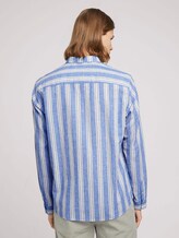 Gestreiftes Hemd mit Leinen - Männer - olive blue big stripe Gestreiftes Hemd mit Leinen - Männer - olive blue big stripe - 2 - TOM TAILOR Denim