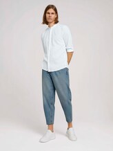 Stehkragenhemd mit Leinen - Männer - White Stehkragenhemd mit Leinen - Männer - White - 3 - TOM TAILOR Denim