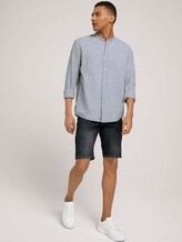 Stehkragenhemd mit Leinen - Männer - olive white chambray Stehkragenhemd mit Leinen - Männer - olive white chambray - 3 - TOM TAILOR Denim