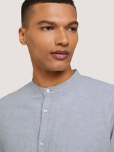 Stehkragenhemd mit Leinen - Männer - olive white chambray Stehkragenhemd mit Leinen - Männer - olive white chambray - 9 - TOM TAILOR Denim