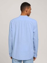 Stehkragenhemd mit Leinen - Männer - light blue white chambray Stehkragenhemd mit Leinen - Männer - light blue white chambray - 2 - TOM TAILOR Denim