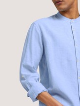 Stehkragenhemd mit Leinen - Männer - light blue white chambray Stehkragenhemd mit Leinen - Männer - light blue white chambray - 9 - TOM TAILOR Denim