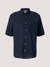 Lockeres Kurzarmhemd mit Leinen - Männer - Sky Captain Blue Lockeres Kurzarmhemd mit Leinen - Männer - Sky Captain Blue - 7 - TOM TAILOR Denim