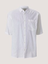 Lockeres Kurzarmhemd mit Leinen - Männer - White Lockeres Kurzarmhemd mit Leinen - Männer - White - 7 - TOM TAILOR Denim