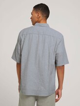 Lockeres Kurzarmhemd mit Leinen - Männer - olive white chambray Lockeres Kurzarmhemd mit Leinen - Männer - olive white chambray - 2 - TOM TAILOR Denim