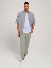Lockeres Kurzarmhemd mit Leinen - Männer - olive white chambray Lockeres Kurzarmhemd mit Leinen - Männer - olive white chambray - 3 - TOM TAILOR Denim