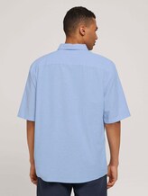Lockeres Kurzarmhemd mit Leinen - Männer - light blue white chambray Lockeres Kurzarmhemd mit Leinen - Männer - light blue white chambray - 2 - TOM TAILOR Denim
