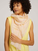 Karierter Schal mit Leinen - Frauen - scarf check Karierter Schal mit Leinen - Frauen - scarf check - 5 - Mine to five