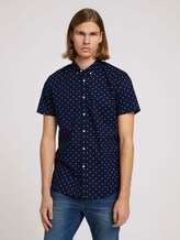 gemustertes Kurzarmhemd - Männer - navy yellow mini ship print gemustertes Kurzarmhemd - Männer - navy yellow mini ship print - 1 - TOM TAILOR Denim