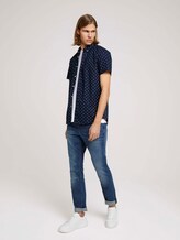 gemustertes Kurzarmhemd - Männer - navy yellow mini ship print gemustertes Kurzarmhemd - Männer - navy yellow mini ship print - 3 - TOM TAILOR Denim