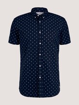 gemustertes Kurzarmhemd - Männer - navy yellow mini ship print gemustertes Kurzarmhemd - Männer - navy yellow mini ship print - 7 - TOM TAILOR Denim
