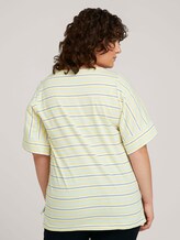 Plus - Gestreiftes T-Shirt mit Bio-Baumwolle - Frauen - soft blue yellow stripe Plus - Gestreiftes T-Shirt mit Bio-Baumwolle - Frauen - soft blue yellow stripe - 2 - My True Me