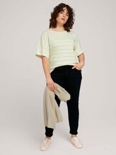 Plus - Gestreiftes T-Shirt mit Bio-Baumwolle - Frauen - soft blue yellow stripe Plus - Gestreiftes T-Shirt mit Bio-Baumwolle - Frauen - soft blue yellow stripe - 3 - My True Me