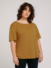 T-Shirt mit Volantärmeln - Frauen - California Umber T-Shirt mit Volantärmeln - Frauen - California Umber - 1 - My True Me