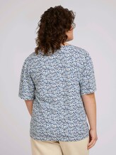 T-Shirt mit Volantärmeln - Frauen - blue aquarelle dots T-Shirt mit Volantärmeln - Frauen - blue aquarelle dots - 2 - My True Me