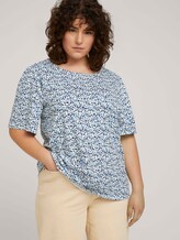 T-Shirt mit Volantärmeln - Frauen - blue aquarelle dots T-Shirt mit Volantärmeln - Frauen - blue aquarelle dots - 5 - My True Me