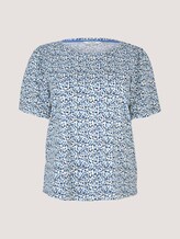 T-Shirt mit Volantärmeln - Frauen - blue aquarelle dots T-Shirt mit Volantärmeln - Frauen - blue aquarelle dots - 7 - My True Me