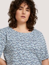 T-Shirt mit Volantärmeln - Frauen - blue aquarelle dots T-Shirt mit Volantärmeln - Frauen - blue aquarelle dots - 9 - My True Me