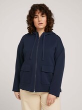 Curvy - Sweatjacke mit Kapuze - Frauen - Sky Captain Blue Curvy - Sweatjacke mit Kapuze - Frauen - Sky Captain Blue - 1 - My True Me