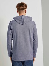 Strukturiertes Langarmshirt mit Kapuze - Männer - Sky Captain Blue Non-Solid Strukturiertes Langarmshirt mit Kapuze - Männer - Sky Captain Blue Non-Solid - 2 - TOM TAILOR Denim
