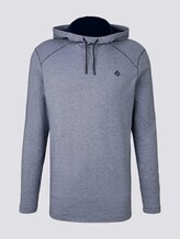 Strukturiertes Langarmshirt mit Kapuze - Männer - Sky Captain Blue Non-Solid Strukturiertes Langarmshirt mit Kapuze - Männer - Sky Captain Blue Non-Solid - 7 - TOM TAILOR Denim