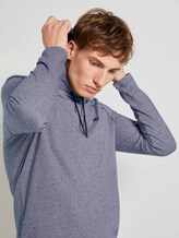 Strukturiertes Langarmshirt mit Kapuze - Männer - Sky Captain Blue Non-Solid Strukturiertes Langarmshirt mit Kapuze - Männer - Sky Captain Blue Non-Solid - 9 - TOM TAILOR Denim