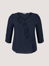 Volant Bluse mit LENZING™ ECOVERO™ - Frauen - Sky Captain Blue Volant Bluse mit LENZING™ ECOVERO™ - Frauen - Sky Captain Blue - 7 - My True Me