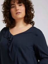 Volant Bluse mit LENZING™ ECOVERO™ - Frauen - Sky Captain Blue Volant Bluse mit LENZING™ ECOVERO™ - Frauen - Sky Captain Blue - 9 - My True Me