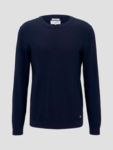 Strukturierter Strickpullover - Männer - Sky Captain Blue Strukturierter Strickpullover - Männer - Sky Captain Blue - 7 - TOM TAILOR Denim