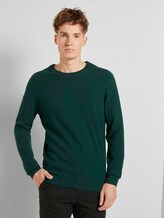 Strukturierter Strickpullover - Männer - Deep Green Lake Strukturierter Strickpullover - Männer - Deep Green Lake - 1 - TOM TAILOR Denim