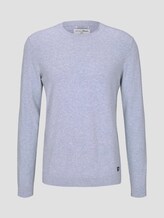 Strukturierter Strickpullover - Männer - Light Stone Grey Melange Strukturierter Strickpullover - Männer - Light Stone Grey Melange - 7 - TOM TAILOR Denim