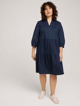 Kleid mit Raffungen - Frauen - Sky Captain Blue Kleid mit Raffungen - Frauen - Sky Captain Blue - 3 - My True Me