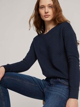 Pullover aus Bio-Baumwolle - Frauen - Sky Captain Blue Pullover aus Bio-Baumwolle - Frauen - Sky Captain Blue - 5 - TOM TAILOR Denim