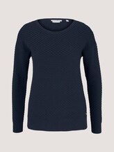 Pullover aus Bio-Baumwolle - Frauen - Sky Captain Blue Pullover aus Bio-Baumwolle - Frauen - Sky Captain Blue - 7 - TOM TAILOR Denim