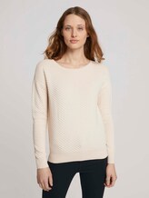 Pullover mit Bio-Baumwolle - Frauen - soft creme beige Pullover mit Bio-Baumwolle - Frauen - soft creme beige - 1 - TOM TAILOR Denim