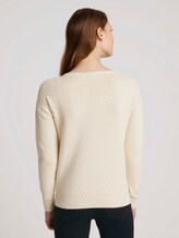 Pullover mit Bio-Baumwolle - Frauen - soft creme beige Pullover mit Bio-Baumwolle - Frauen - soft creme beige - 2 - TOM TAILOR Denim