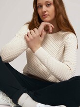 Pullover mit Bio-Baumwolle - Frauen - soft creme beige Pullover mit Bio-Baumwolle - Frauen - soft creme beige - 5 - TOM TAILOR Denim