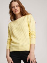 Pullover mit Bio-Baumwolle - Frauen - soft yellow Pullover mit Bio-Baumwolle - Frauen - soft yellow - 5 - TOM TAILOR Denim