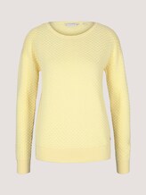 Pullover mit Bio-Baumwolle - Frauen - soft yellow Pullover mit Bio-Baumwolle - Frauen - soft yellow - 7 - TOM TAILOR Denim