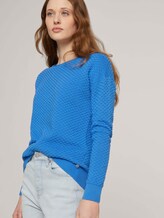 Pullover mit Bio-Baumwolle - Frauen - mid blue Pullover mit Bio-Baumwolle - Frauen - mid blue - 5 - TOM TAILOR Denim