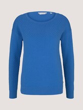 Pullover mit Bio-Baumwolle - Frauen - mid blue Pullover mit Bio-Baumwolle - Frauen - mid blue - 7 - TOM TAILOR Denim
