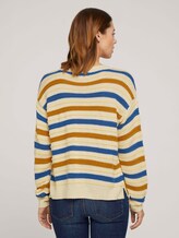 Strickpullover mit Streifenmuster - Frauen - creme blue yellow stripe Strickpullover mit Streifenmuster - Frauen - creme blue yellow stripe - 2 - TOM TAILOR Denim