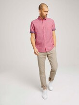 kurzärmliges Hemd - Männer - plain red chambray kurzärmliges Hemd - Männer - plain red chambray - 3 - TOM TAILOR