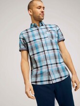 kariertes Kurzarmhemd - Männer - teal blue base colourful check kariertes Kurzarmhemd - Männer - teal blue base colourful check - 5 - TOM TAILOR
