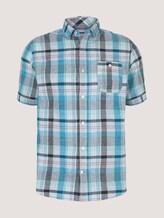 kariertes Kurzarmhemd - Männer - teal blue base colourful check kariertes Kurzarmhemd - Männer - teal blue base colourful check - 7 - TOM TAILOR