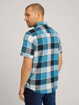 kariertes Kurzarmhemd - Männer - teal blue navy big check kariertes Kurzarmhemd - Männer - teal blue navy big check - 2 - TOM TAILOR
