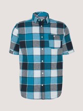 kariertes Kurzarmhemd - Männer - teal blue navy big check kariertes Kurzarmhemd - Männer - teal blue navy big check - 7 - TOM TAILOR
