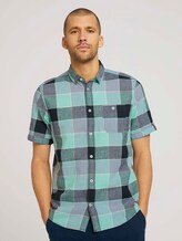 kariertes Kurzarmhemd - Männer - blue lucid green big check kariertes Kurzarmhemd - Männer - blue lucid green big check - 1 - TOM TAILOR