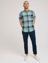 kariertes Kurzarmhemd - Männer - blue lucid green big check kariertes Kurzarmhemd - Männer - blue lucid green big check - 3 - TOM TAILOR