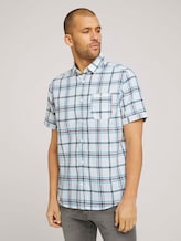 kariertes Kurzarmhemd - Männer - off white blue red check kariertes Kurzarmhemd - Männer - off white blue red check - 1 - TOM TAILOR